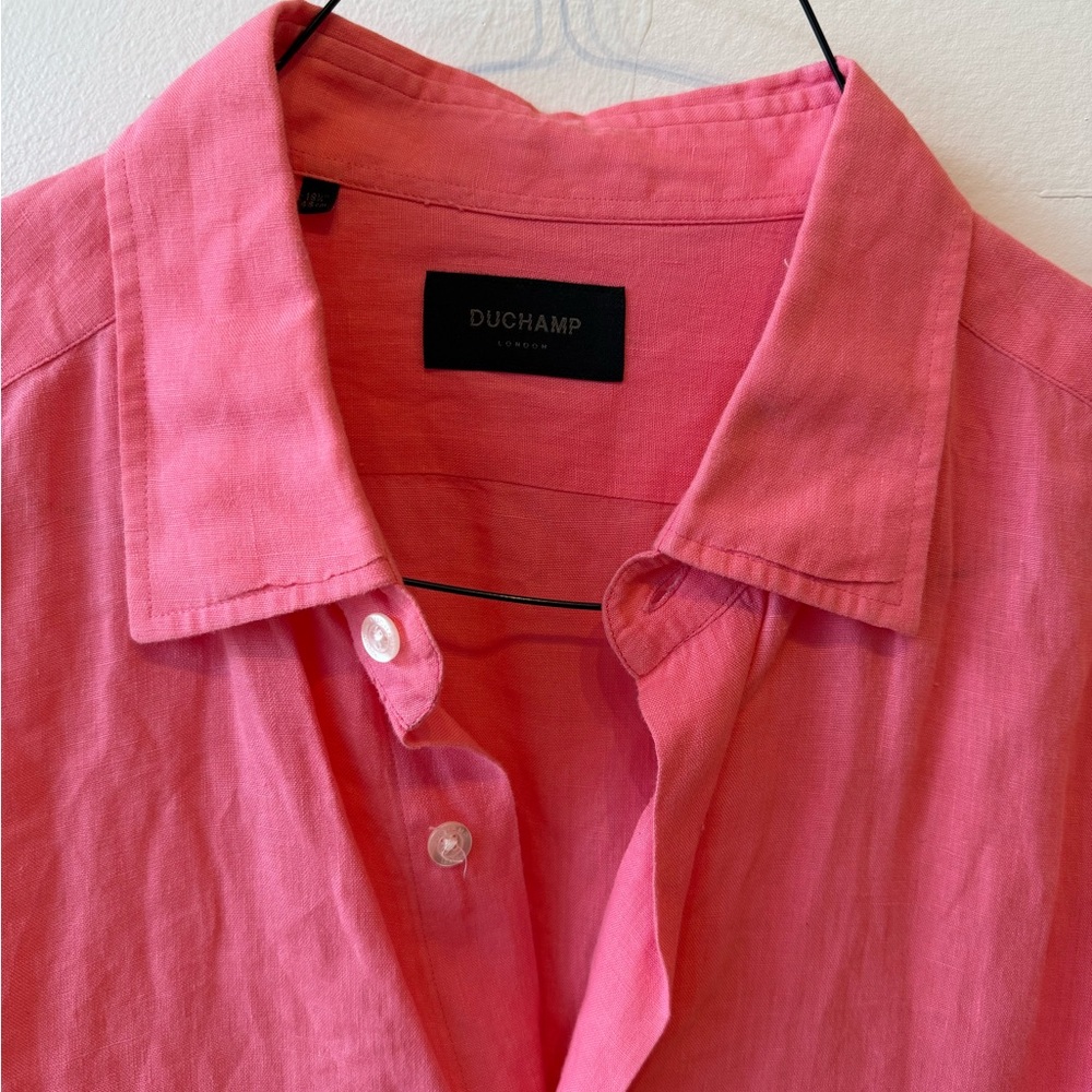 Duchamp Salmon 100% Linen Shirt
